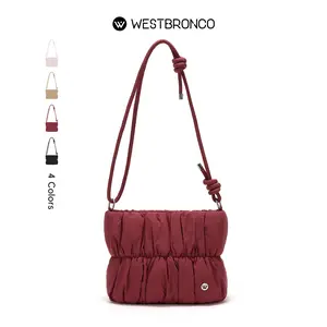 [New In]WESTBRONCO Puffer Shoulder Bag for Women Chic Design Purse Puffy Shoulder Purse Lightweight Handbags with Adjustable Strap Casual Crossbody Bags Dating Purse Gift for Girl