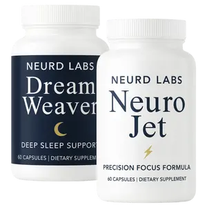 Ultimate Brain Boost Stack - Dream Weaver + Neuro Jet Bundle | Premium Sleep Aid & Focus Nootropic | All-Day Brain Support – Rest Better, Focus Sharper, Perform Stronger