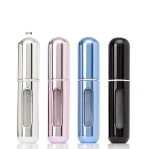 4-Pack Compact Lightweight Durable Portable 5ml Mini Refillable Perfume Atomizer Bottles, Daily Makeup Travel-Size Refillable Perfume Spray Set