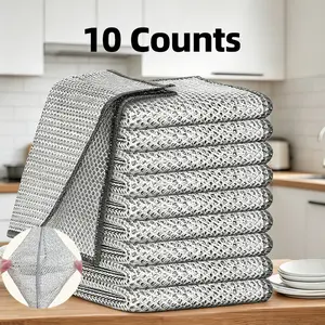 10/20/30/40/50/100 pcs double-layer washing cloth, dry and wet, multi-purpose and non-scratch wire dishcloth. It is suitable for kitchen cleaning. It can be reused to clean kitchens, sinks, pots and pans, etc.Mother's Day gift. She'll love it very much.