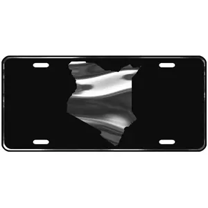CustoMonsterDesigns Kenya Map Heavy Duty Aluminum License Plate