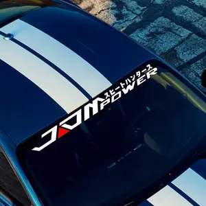 Jdm Style Windshield Decal, Large 98.5cm Vinyl Sticker, Waterproof Non-Fading, Car Decoration, Durable Auto Accessory, Car Decorative Sticker, Universal Car Sticker, Sticker For Cars, Car Decals, Vehicle Exterior Decoration