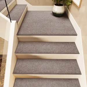 1 Piece Non-Slip Stair Carpet Mat, Safety Stair Tread Cover Fits Tile Steps, Ideal for Kids, Elderly & Pets, Durable Wear-Resistant, Easy to Install, Cuttable, Available in Multiple Colors for Every Step Protection, Non Slip Rugs