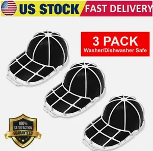 3 Pack Hat Washer Baseball Cap Cleaner Machine Washing Cage Holder Frame Net New