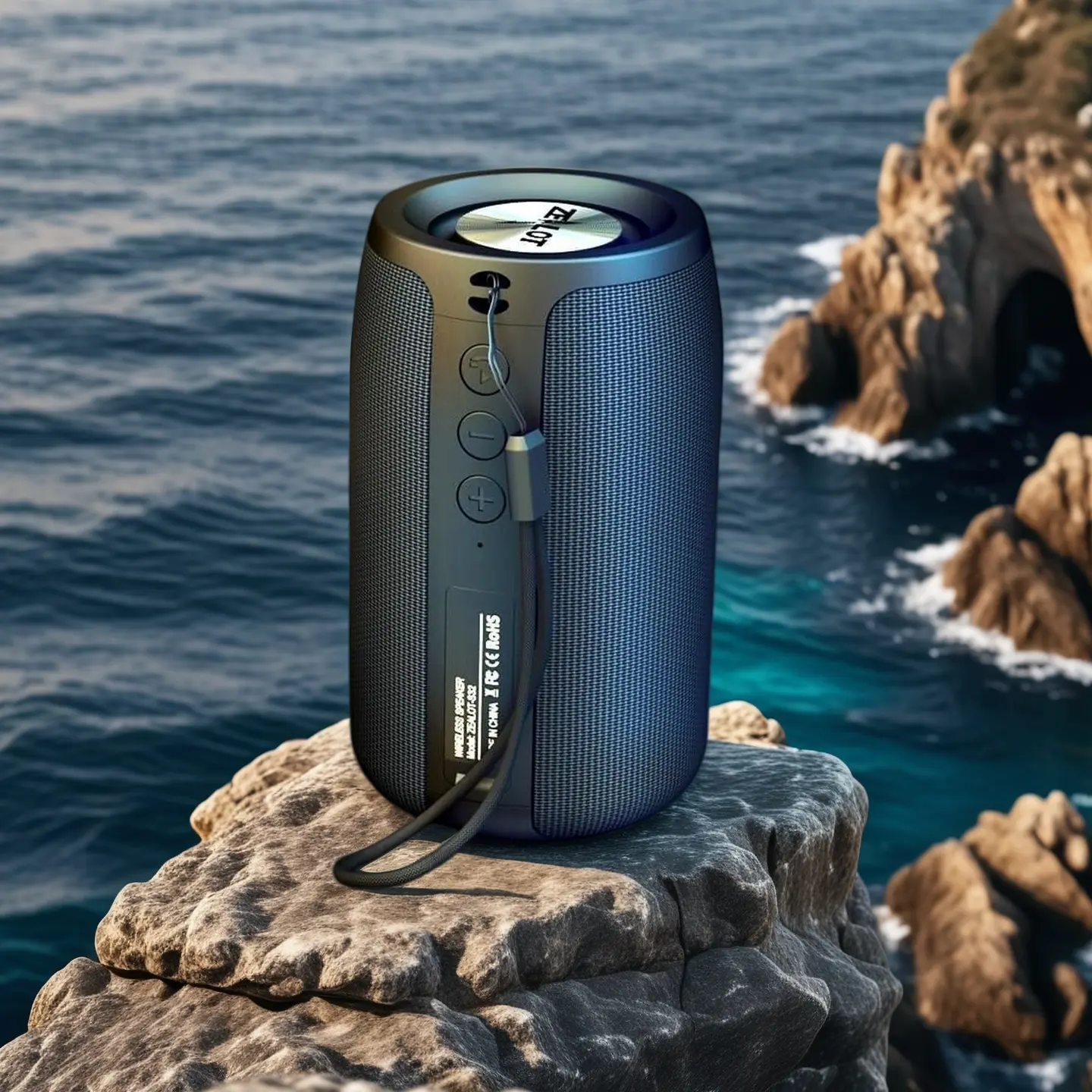 ZEALOTs S32 Portable Bluetooth Speaker, 18W Maximum power Output, 1800mAh Battery, IPX5 Waterproof, Stereo Pairing, AUX, TF Card, USB, Bass Boost, Ideal for Home & Outdoor, Gift for Men & Kids - Black, Wireless Speaker, Charging