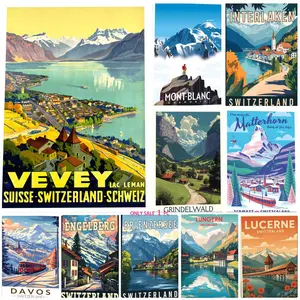 S-Swiss Alps Poster Bedroom Home Decor Art Poster Perfect Gift for Family and Friends