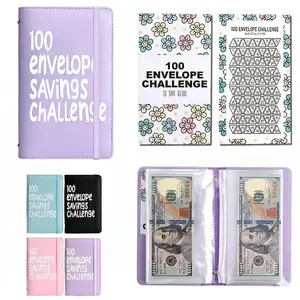 100 Envelope Savings Challenge Binder, Budget Binder with Cash Envelopes, Cash Stuffing Money Organizer & Financial Planner Book, Sinking Funds Savings Notebook, Practical Birthday Gift