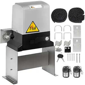 Sliding Gate Opener 3100LBS Capacity with 2 Remote Controls 500W Motor 43 ft/min Speed Security Rolling Driveway Slide Gate Safety 110V AC 60Hz