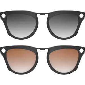 2Pcs Polarized Clip-on for Ray-Ban Meta Skyler & Gen 2 (RW4010/RW4014 52-20), Black Frame Discoloration Clip for Rayban Meta Skyler Accessories Protect Your Eyes, Cool and Fashion (Brown+Grey)