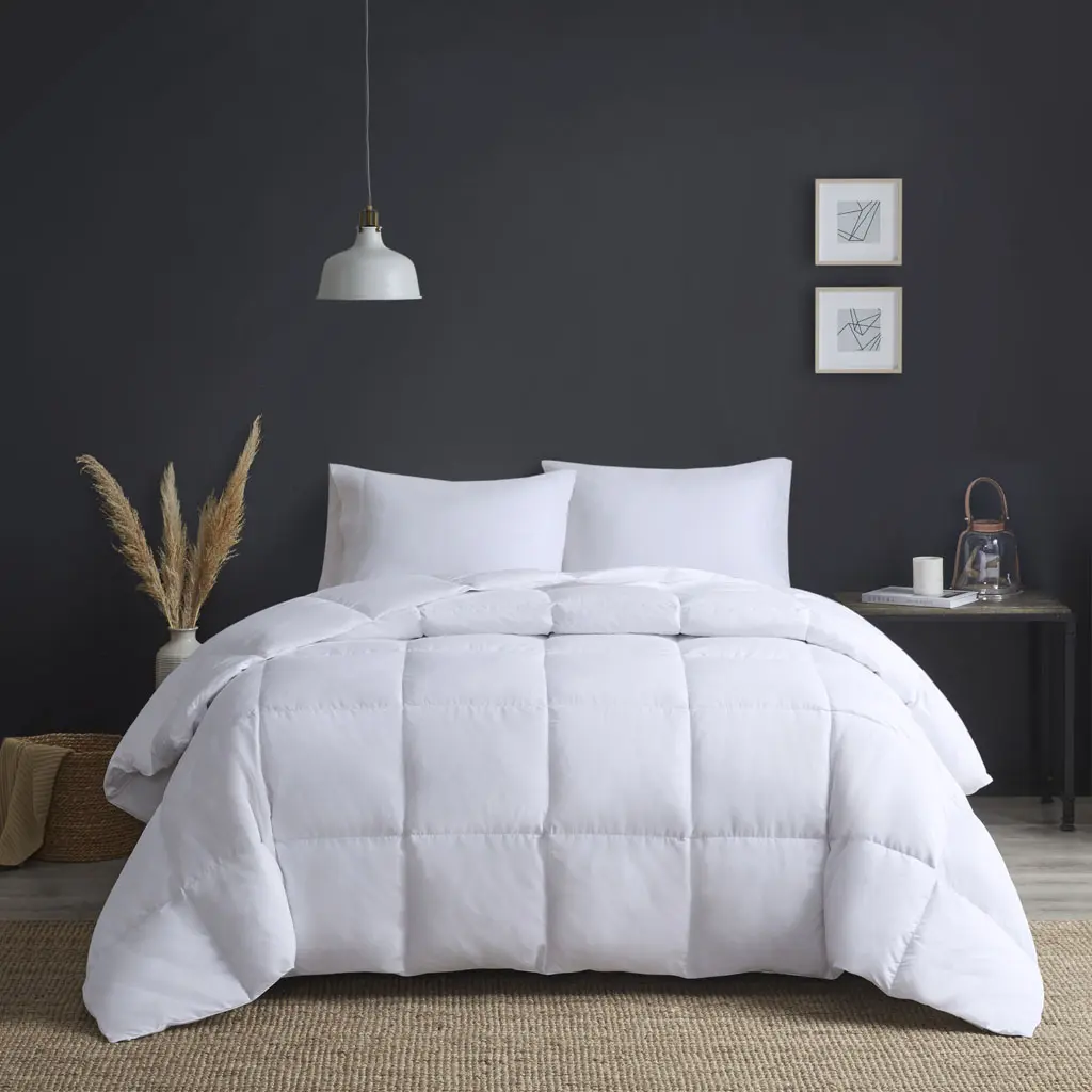 Regency Heights Goose Feather and Down Oversize Comforter, 108"W x 96"L, 90% Goose Feather & 10% Goose Down, Machine Washable, White,Heavy Warmth