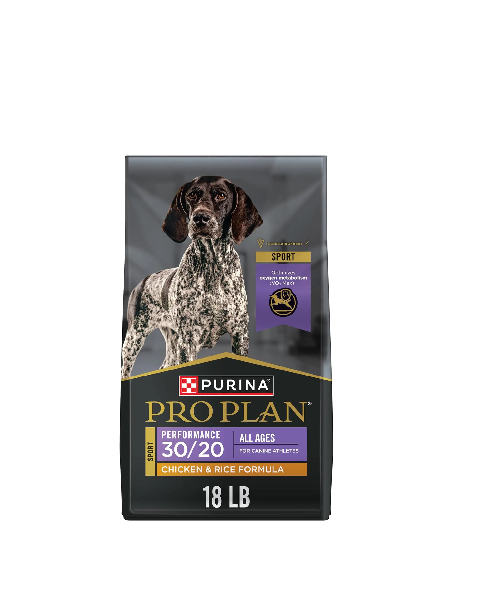 Purina Pro Plan Sport Performance 30/20 Chicken and Rice Formula High Protein Dog Food - 18 lb. Bag