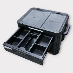 Nesting Double Center Bin Set For Toughbuilt Stacktech Xl 3-Drawer Plastic/Metal Tool Box