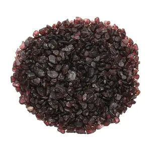 PETAXCELL Crystal Chips Stone, 0.44 Lb Fluorite Gravel Rocks (Garnet, 5 - 7 Mm)