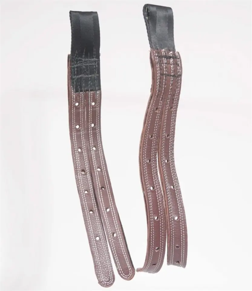 KBL Exercise Saddle Billets Set - Double Stitched Leather 16"