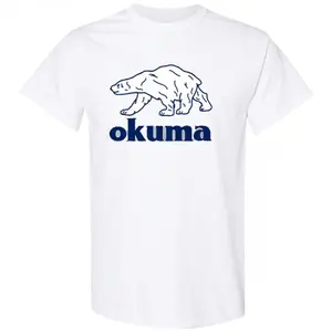 Okuma Fishing Men's T-Shirt, Cotton, Shortsleeve Menswear Oversized Top Tshirt Streetwear Clothing