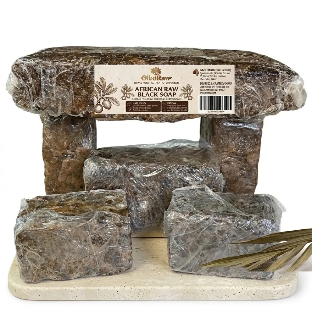 Raw African Black Soap, 1lb Pure & Raw Bar for Deep Cleansing and Acne Relief, All Natural Face, Body & Hair Wash with Organic Shea & Cocoa, Bath Soap Bars, Coconut, Deep Cleansing Soap