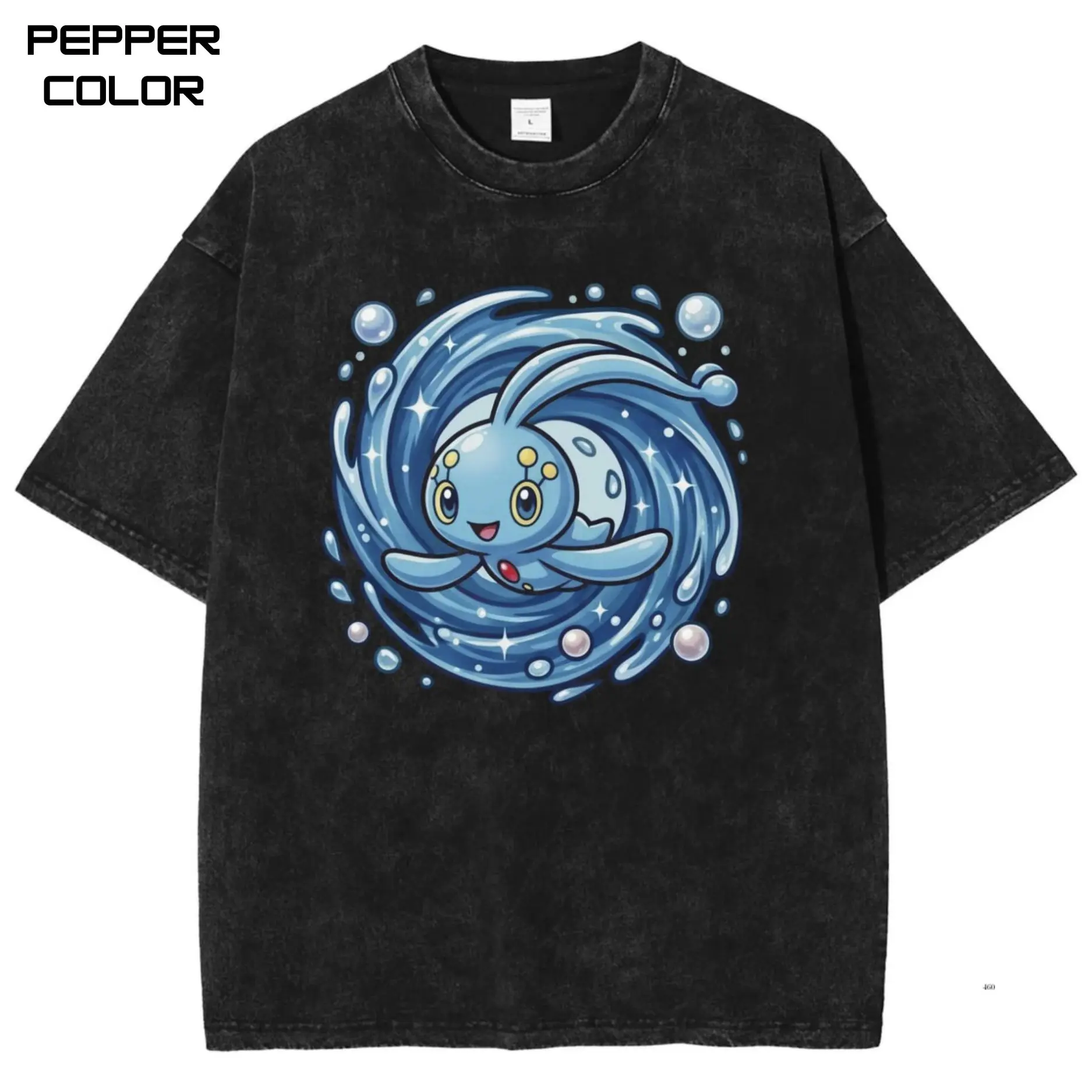 Manaphy Graphic T Shirt, PKM Anime Shirt, Gameboy Aesthetic Tee - Water Legendary Shirt, Unisex Cotton shirt, Y2k, Trending, Viral, Retro Anime Fan Gift