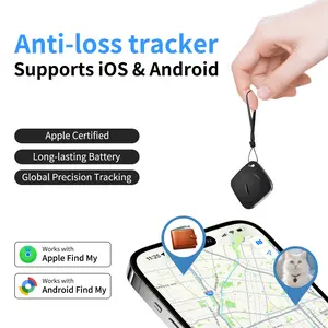 Smart GPS Tracker, 4-Pack Anti-Loss Devices, Compatible with iOS & Google, with Lanyard, Ideal for Keys, Bags, Cars, Wallets