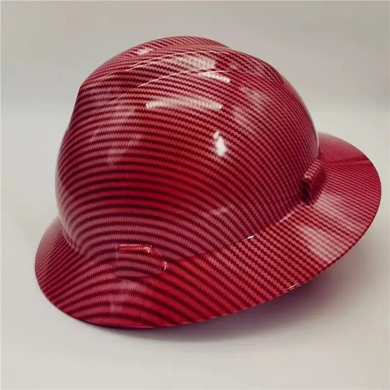 Carbon fiber helmet bright red