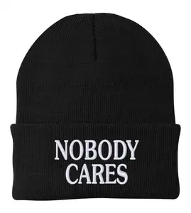 NOBODY CARES Beanie casual Winter Arc warm stretchy