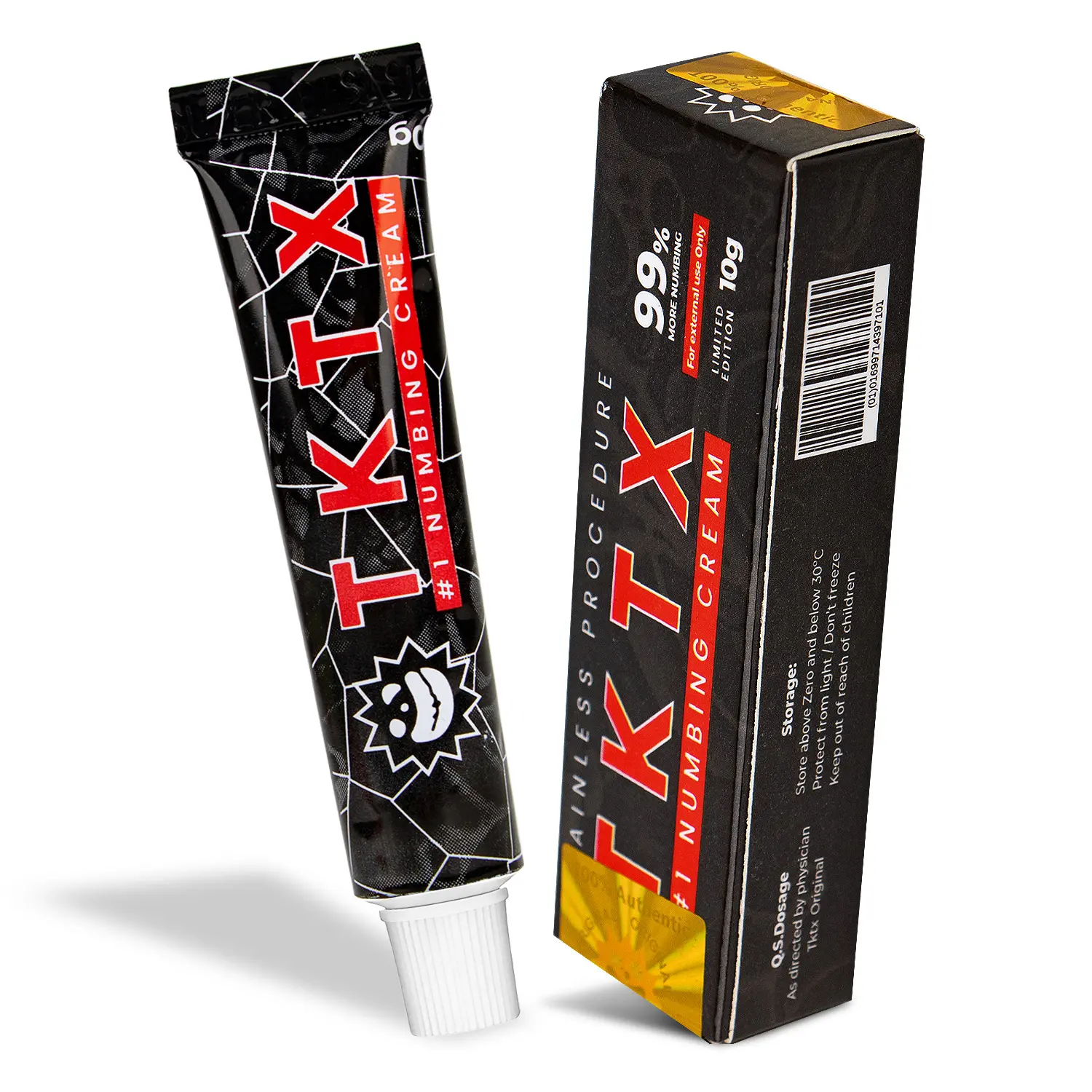 TKTX Tattooing Anesthetic Cream-99% International version| Very Strong | For Tattoos | Laser Removal | Waxing | EyebrowThreading | Tattoo External Cream 10g