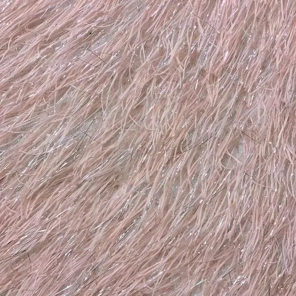 Metallic Faux Fur Tinsel Ostrich Feather Fabric