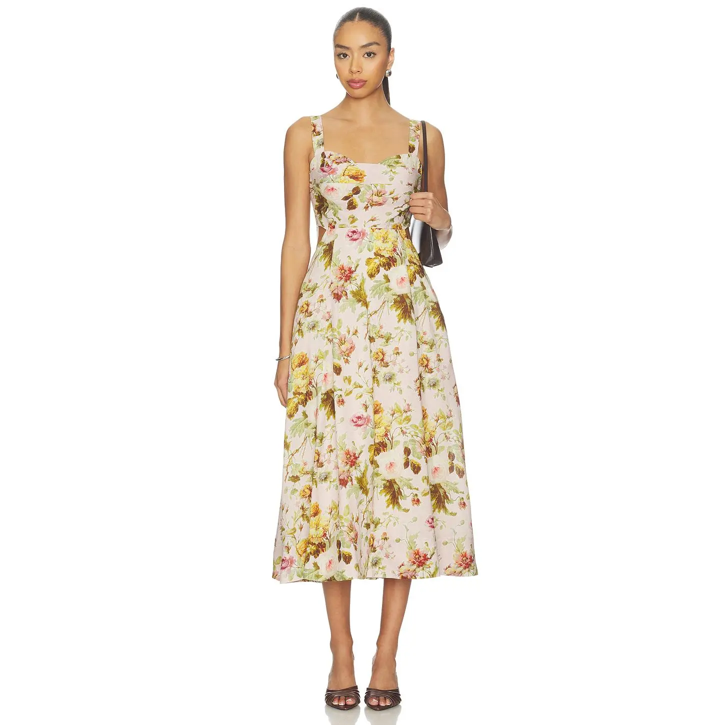 ASTR the Label Ciana Dress in Pink Green Bloom