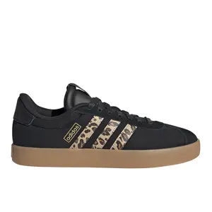 adidas Womens Vl Court 3.0 Cheetah Lace Up Sneakers Shoes Casual - Black