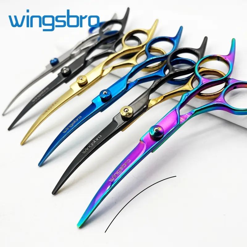 Professional Pet Grooming Scissors, Curved Safety Dog Clippers for Teddy Hair Trimming, Essential Pet Beauty Tools, Grooming Products, Supplies, Durable Design