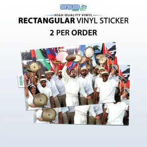 B bunny rectangle vinyl sticker made with high quality vinyl