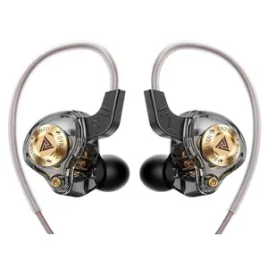 QKZ ENZO 2025 HiFi Wired Earphones – Noise-Cancelling Gaming Headset with Mic, 8D Stereo Sound, Bass-Boosted for Sports/Gym gym sport game