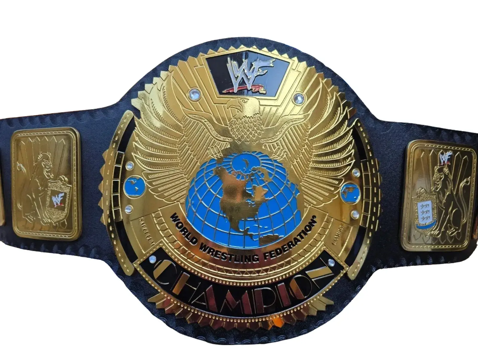 WWF Attitude Era Big Eagle Championship Wrestling Belt Replica Brass Adult Size