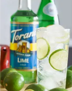 Torani Lime Sugar Free Syrup Concentrate for Sodas, Coffee, Mixed Drinks - 750 ML Bottle - Natural