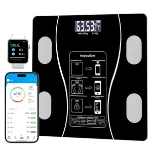 Smart Digital Body Fat Scale, USB Rechargeable Bluetooth-compatible Body Composition Analyzer, Fitness Equipment for Home & Office Use, Healthcare, Digital Weight Scale, Body Composition Monitor, Smart Bathroom Scale