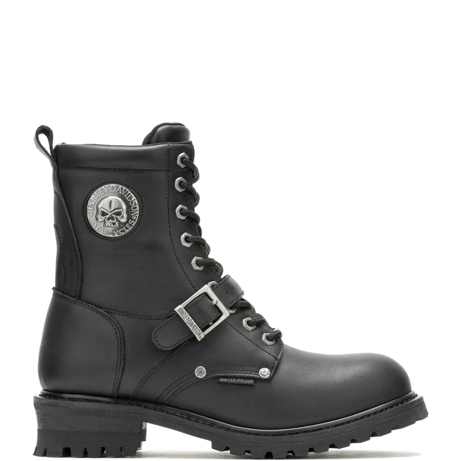 Harley-Davidson Faded Glory Skull D96299 Mens Black Motorcycle Boots