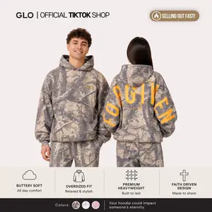 GLO Kingdom Essential Hoodie | Camo Collection | Oversized Christian Hoodie | Buttery Soft Sweatshirts