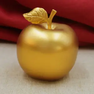 Christmas Brass Apple Ornament, Living Room Decoration, High-End Gift, Safe and Durable, Perfect for Holiday Decorations