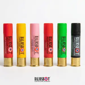 BALMSHOT 6 PACK Variety Bundle - (SAVE 15%) - Try all our flavors and designs! - Made in the USA - All natural, Beeswax, SPF 15, Real Shotgun Shell design, Vitamin E, Moisturizing