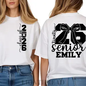 Comfort Colors®Senior 2026 Custom Name Shirt, Class Of 2026 Tee, Graduation T-Shirt, Personalized Senior Shirt, High School Senior Gift