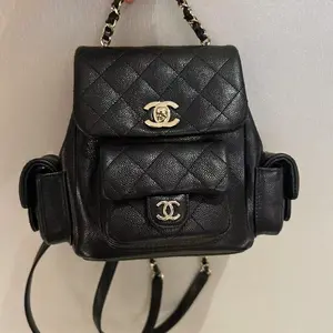 Pre-owned CHANEL Black Caviar Backpack