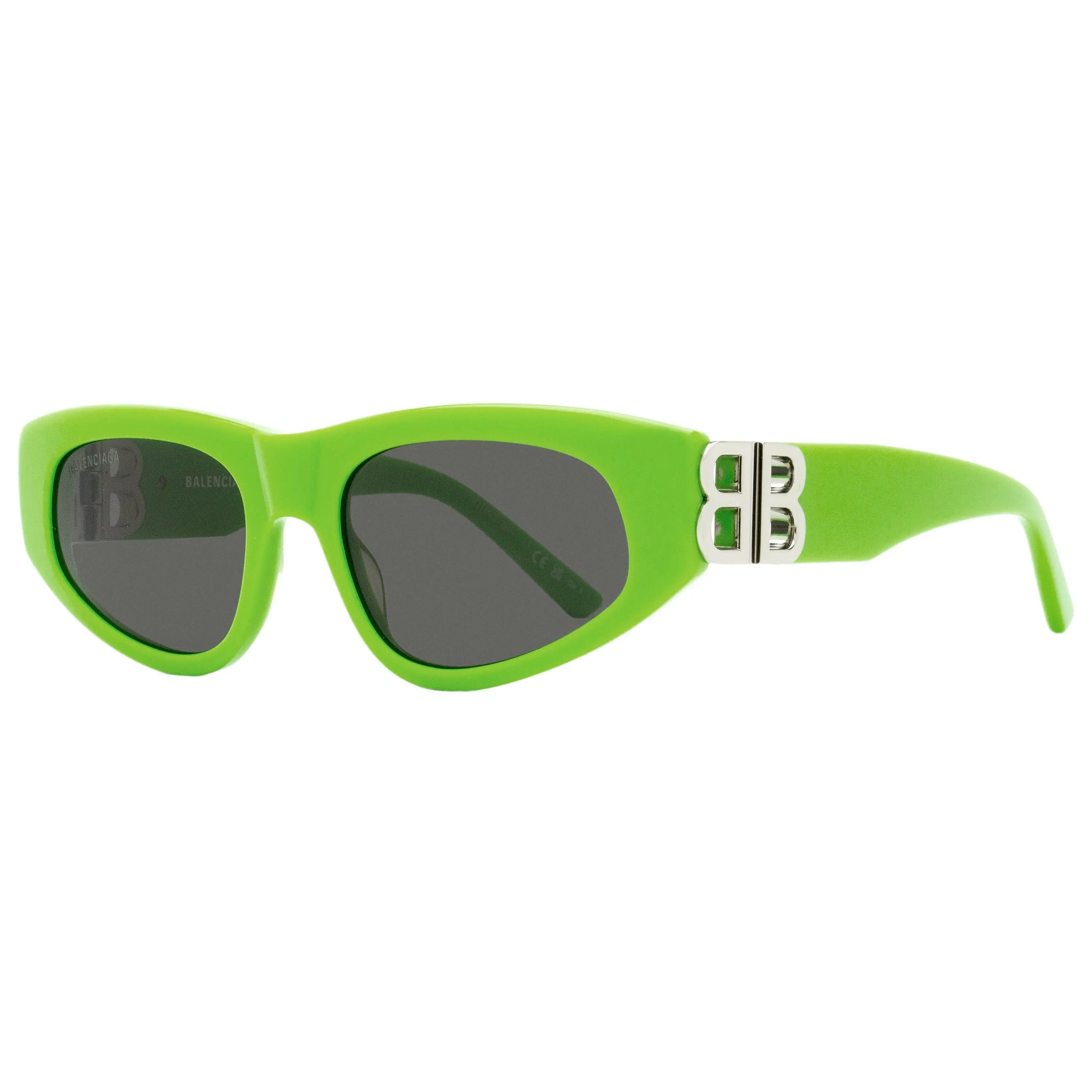 Balenciaga Female Vintage Cat-Eye Sunglasses - 53mm Full Rim Fashion Eyewear with Decorative Accents and BB Logo Hinge, Bb0095s