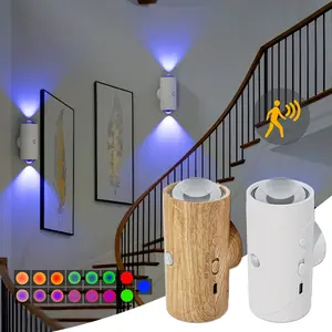 Rechargeable LED Sensor Wall Light, RGB Color Changing Motion Sensor Magnetic Night Lamp, Smart Ambiance Lighting for Entryway, Bedside, Desk, Closet, Rechargeable Wall Sconces