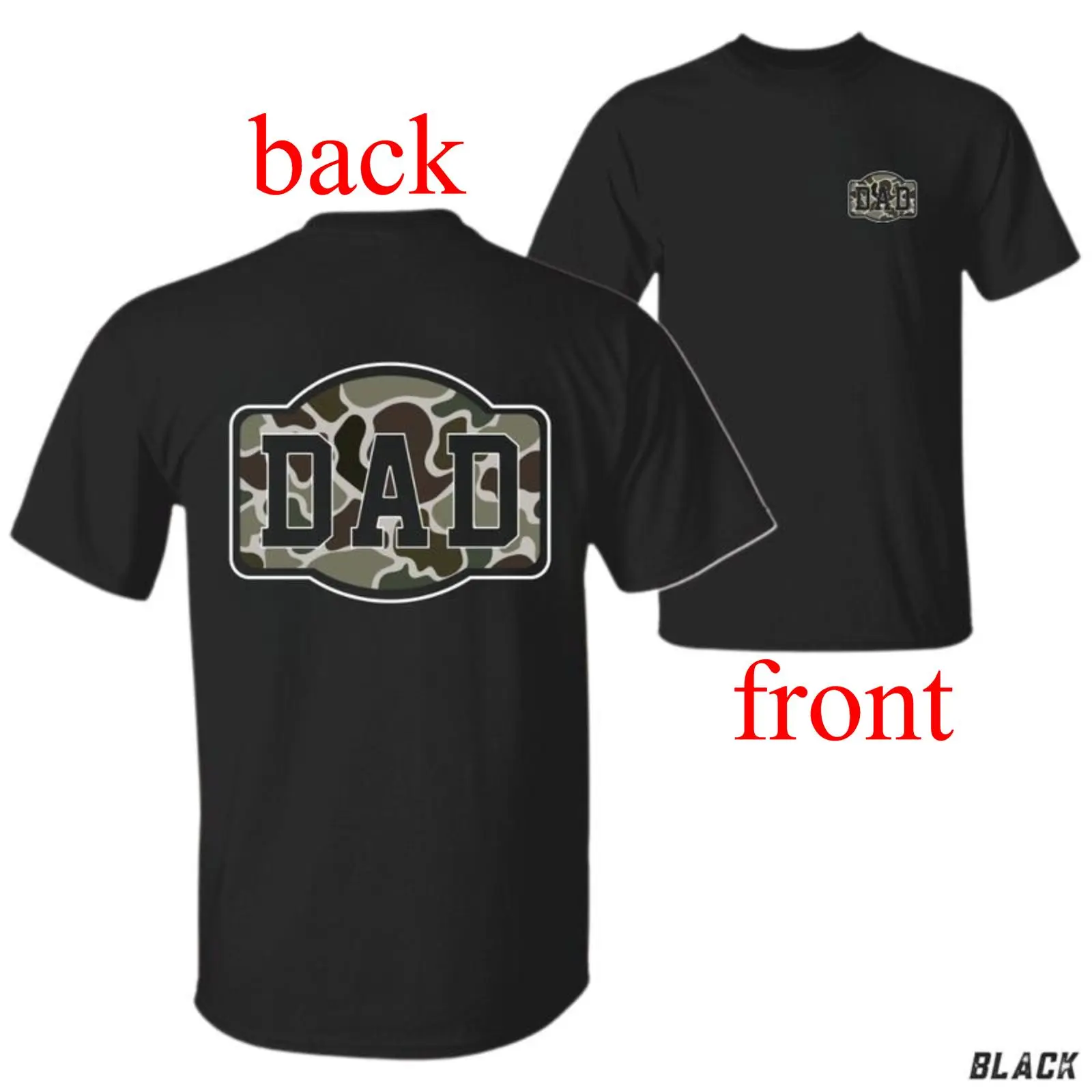 Casual Comfortable Camo Dad Tee – Military Inspired Shirt