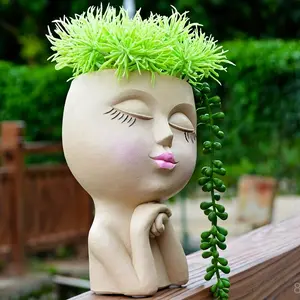 2024 1pc, Super Beautiful Resin Creative Vase Flower Pot for Home Office and Garden Decor