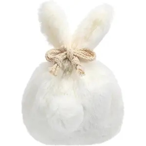 Bunny Bags, Drawstring Bag for Makeup, Cute  Plush Bunny Storage Bags with Drawstring
