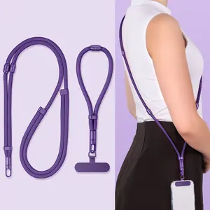 3-in-1 Mobile Phone Lanyard Adjustable Anti-Theft Strap for Crossbody Neck Wrist with Lanyard Loop & Buckle Strap Suitable for Most Smartphones Cameras Keys Travel Essentials