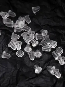 Silicone Earrings Back Plug (100pcs), Earrings Back Plug for Flat Back Stud/dangle Earrings, Anti-slip Earring Back Caps, Earrings DIY Accessories, Jewelry Making Accessories for Women & Girls