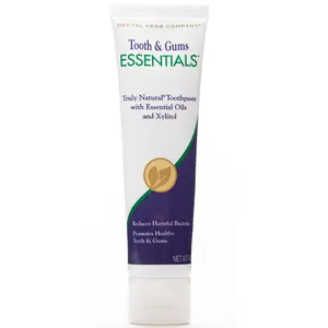 Dental Herb Company Essentials Toothpaste - Fluoride-Free Antimicrobial & SLS-Free with Essential Oils & Xylitol for Healthy Teeth Gums