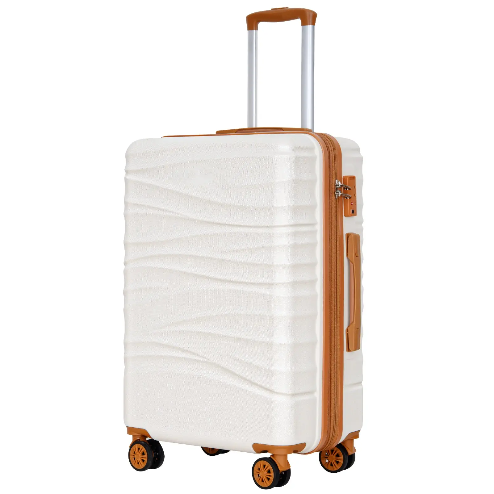 SUNSPIRE Hardshell Medium Suitcase 26 Inch Checked Luggage with Double Spinner Wheels, Scratch-Resistant Hardside Luggage with YKK Zipper