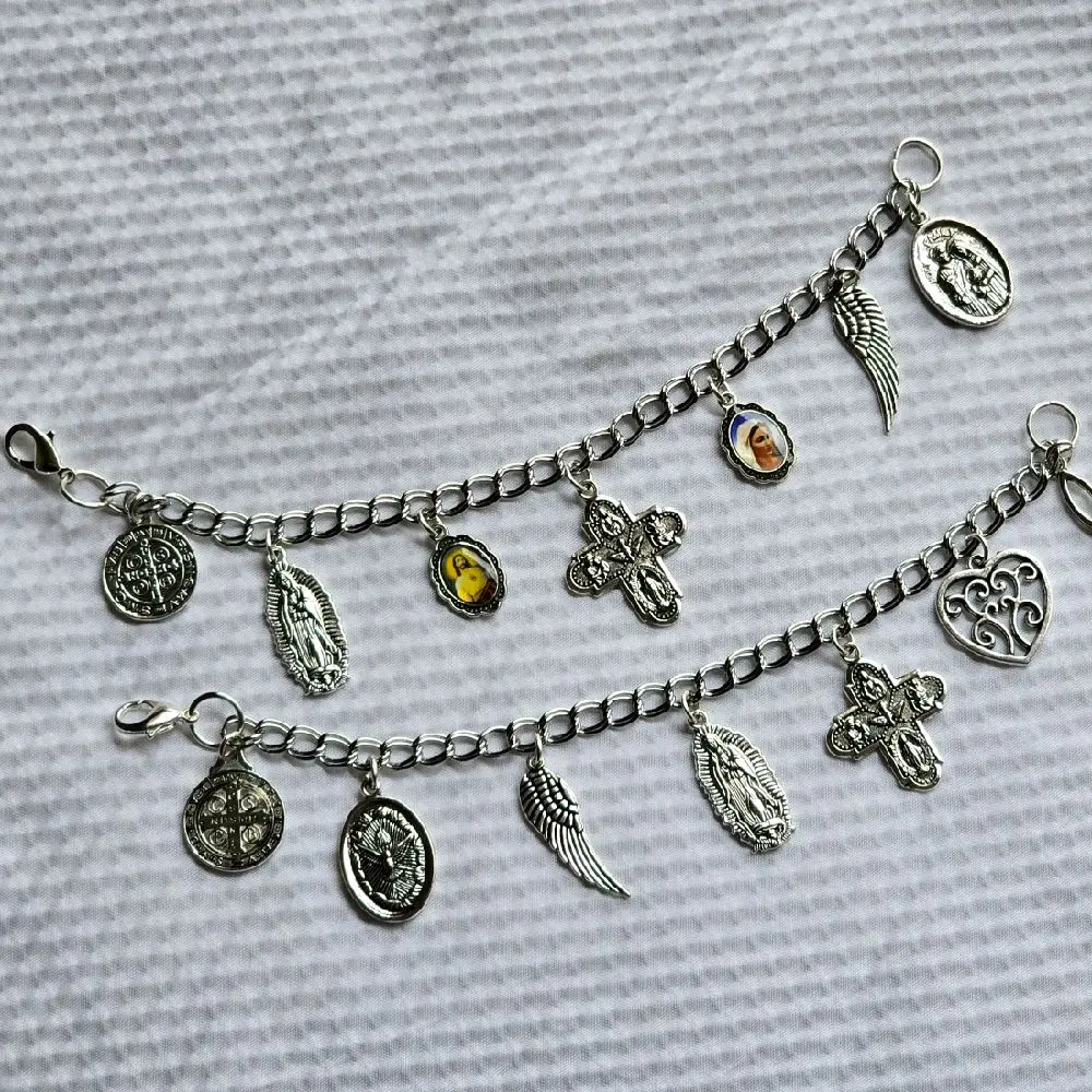 Faith Charm Bracelet with Multi-Different Charms as a Tangible Reminder of Prayer and Love for Daily Walk